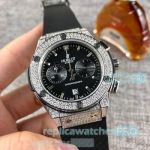Copy Hublot Big Bang Chronograph Diamond Bezel Watch